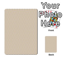 Gold And White Chevron Wavy Zigzag Stripes Multi-purpose Cards (rectangle) 