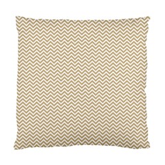 Gold And White Chevron Wavy Zigzag Stripes Standard Cushion Cases (two Sides)  by PaperandFrill