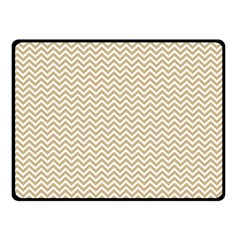 Gold And White Chevron Wavy Zigzag Stripes Fleece Blanket (small)