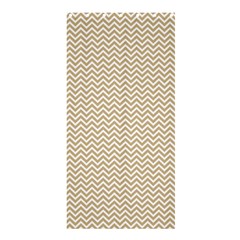 Gold And White Chevron Wavy Zigzag Stripes Shower Curtain 36  X 72  (stall)  by PaperandFrill