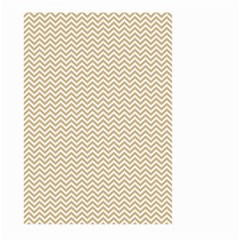 Gold And White Chevron Wavy Zigzag Stripes Large Garden Flag (two Sides)