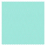 Tiffany Aqua and White Chevron Wavy ZigZag Stripes Small Memo Pads 3.75 x3.75  Memopad