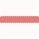 Red And White Chevron Wavy ZigZag Stripes Small Bar Mats 24 x4  Bar Mat