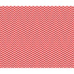 Red And White Chevron Wavy ZigZag Stripes Deluxe Canvas 14  x 11  14  x 11  x 1.5  Stretched Canvas