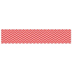 Red And White Chevron Wavy Zigzag Stripes Flano Scarf (small)  by PaperandFrill