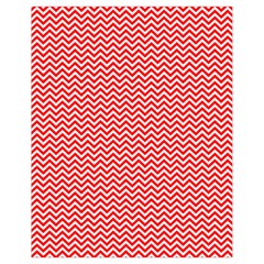 Red And White Chevron Wavy ZigZag Stripes Drawstring Bag (Small)