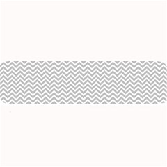 Silver And White Chevrons Wavy Zigzag Stripes Large Bar Mats by PaperandFrill