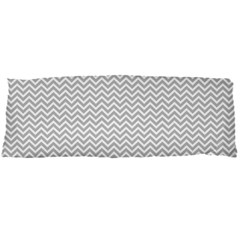 Silver And White Chevrons Wavy Zigzag Stripes Body Pillow Cases Dakimakura (two Sides) 