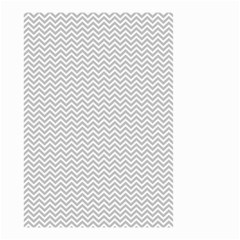 Silver And White Chevrons Wavy Zigzag Stripes Small Garden Flag (two Sides)