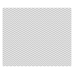 Silver And White Chevrons Wavy Zigzag Stripes Double Sided Flano Blanket (small) 