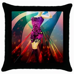 The Dreamer Throw Pillow Cases (black)