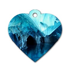 Marble Caves 3 Dog Tag Heart (one Side) by trendistuff