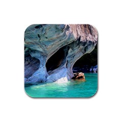 Marble Caves 2 Rubber Square Coaster (4 Pack)  by trendistuff