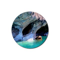 Marble Caves 2 Rubber Coaster (round)  by trendistuff