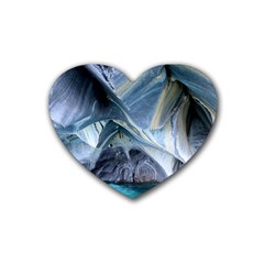 Marble Caves 1 Rubber Coaster (heart)  by trendistuff