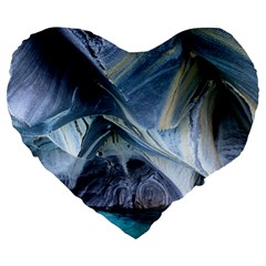 Marble Caves 1 Large 19  Premium Heart Shape Cushions by trendistuff