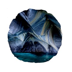 Marble Caves 1 Standard 15  Premium Flano Round Cushions by trendistuff