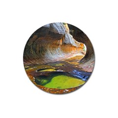 Left Fork Creek Magnet 3  (round) by trendistuff