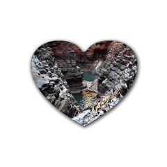 Karijini Canyon Rubber Coaster (heart)  by trendistuff