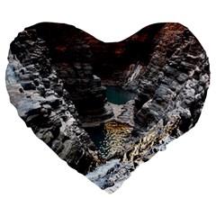 Karijini Canyon Large 19  Premium Heart Shape Cushions by trendistuff