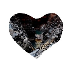 Karijini Canyon Standard 16  Premium Flano Heart Shape Cushions