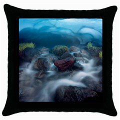 Iceland Cave Throw Pillow Cases (black) by trendistuff