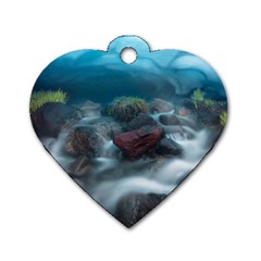 Iceland Cave Dog Tag Heart (one Side) by trendistuff