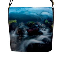 Iceland Cave Flap Messenger Bag (l)  by trendistuff