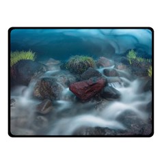 Iceland Cave Double Sided Fleece Blanket (small)  by trendistuff