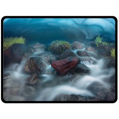 Iceland Cave Double Sided Fleece Blanket (large) 