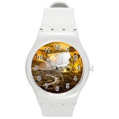 Ha Long Bay Round Plastic Sport Watch (m) by trendistuff