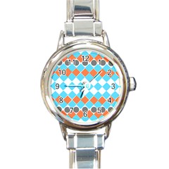 Tribal Pattern Round Italian Charm Watches