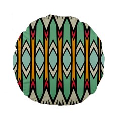 Rhombus And Arrows Pattern 	standard 15  Premium Flano Round Cushion