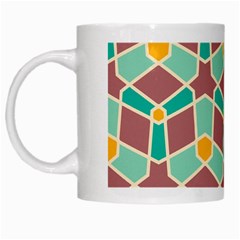 Stars And Other Shapes Pattern White Mug by LalyLauraFLM