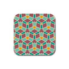 Stars And Other Shapes Pattern			rubber Square Coaster (4 Pack by LalyLauraFLM