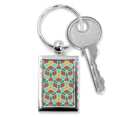 Stars And Other Shapes Pattern			key Chain (rectangle) by LalyLauraFLM