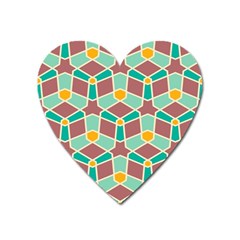 Stars And Other Shapes Pattern			magnet (heart) by LalyLauraFLM