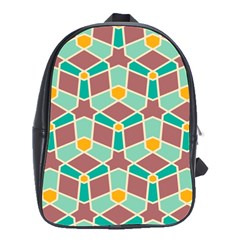 Stars And Other Shapes Pattern			school Bag (large) by LalyLauraFLM