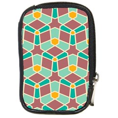 Stars And Other Shapes Pattern			compact Camera Leather Case by LalyLauraFLM