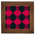 Black pink shapes pattern			Framed Tile Front