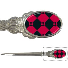 Black Pink Shapes Pattern			letter Opener by LalyLauraFLM