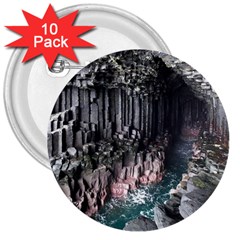 Fingals Cave 3  Buttons (10 Pack)  by trendistuff