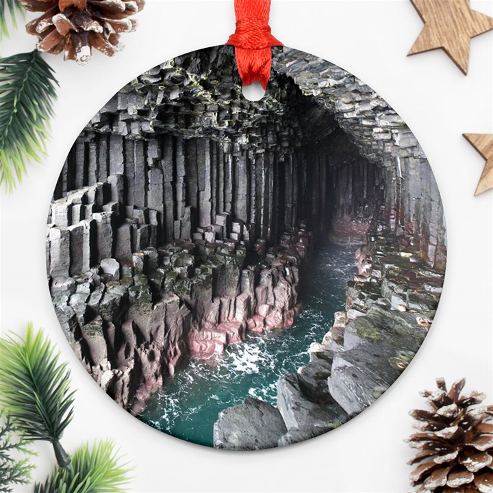 FINGALS CAVE Round Ornament (Two Sides) 