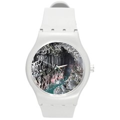 Fingals Cave Round Plastic Sport Watch (m) by trendistuff