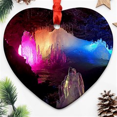 Cave In Iceland Ornament (heart)  by trendistuff