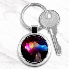 Cave In Iceland Key Chains (round)  by trendistuff