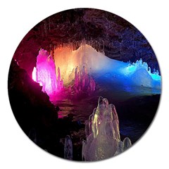 Cave In Iceland Magnet 5  (round) by trendistuff