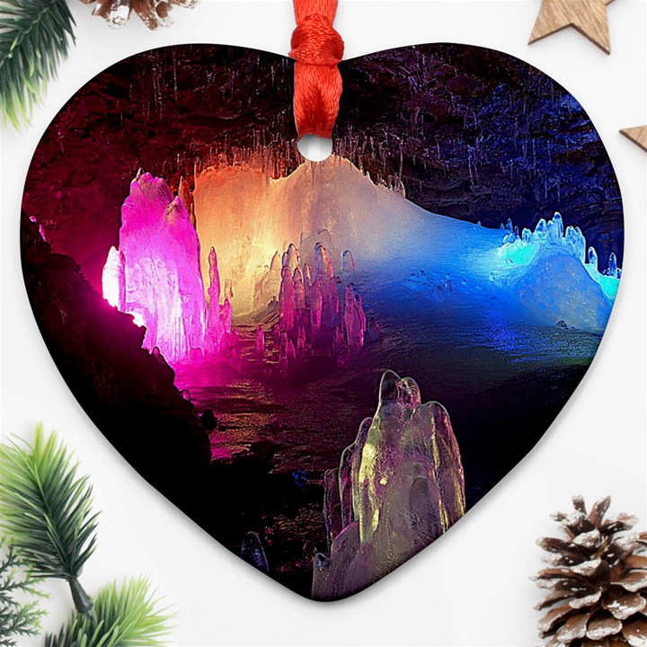 CAVE IN ICELAND Heart Ornament (2 Sides)