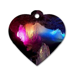 Cave In Iceland Dog Tag Heart (one Side) by trendistuff