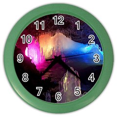 Cave In Iceland Color Wall Clocks by trendistuff